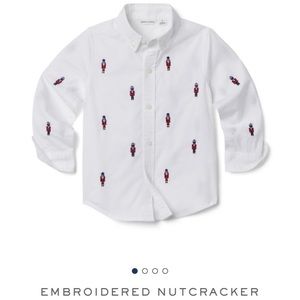 Janie & Jack Size 7 Embroidered Oxford Nutcracker Shirt EUC